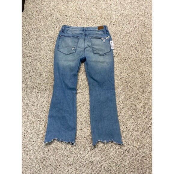 Judy Blue Distressed Blue Ankle Jeans - Picture 5 of 9